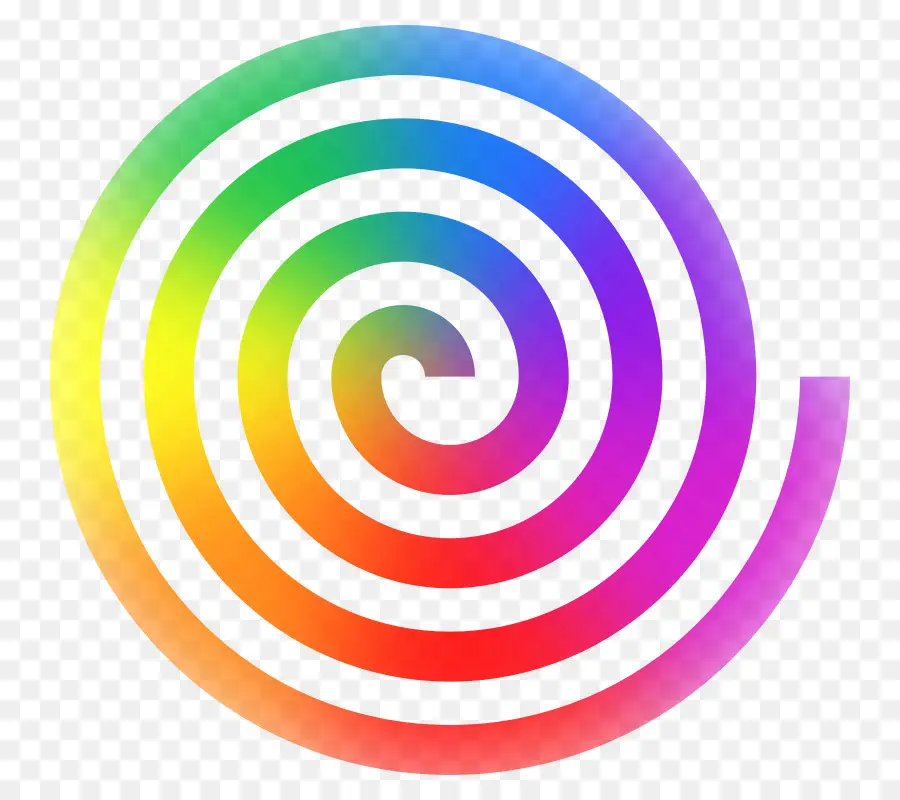 Espiral Del Arco Iris，Vistoso PNG