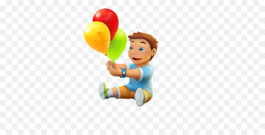 Niño Con Globos，Globos PNG