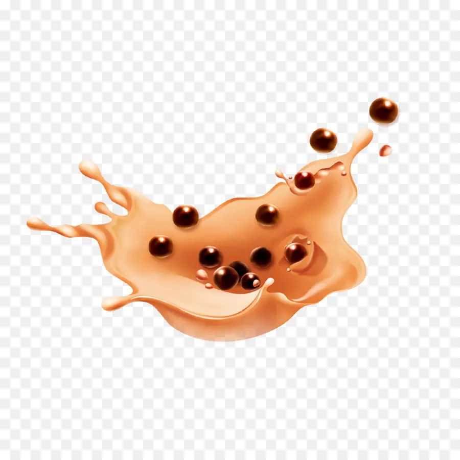 Salpicaduras De Té Con Leche，Boba PNG