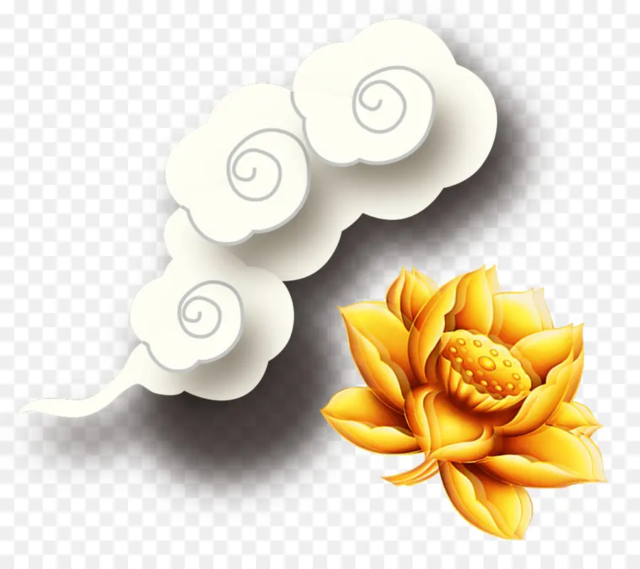 Loto Amarillo，Nube PNG