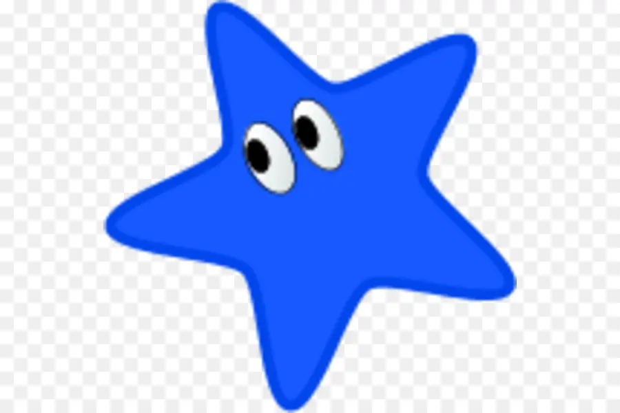 Estrella Azul，Sonriente PNG