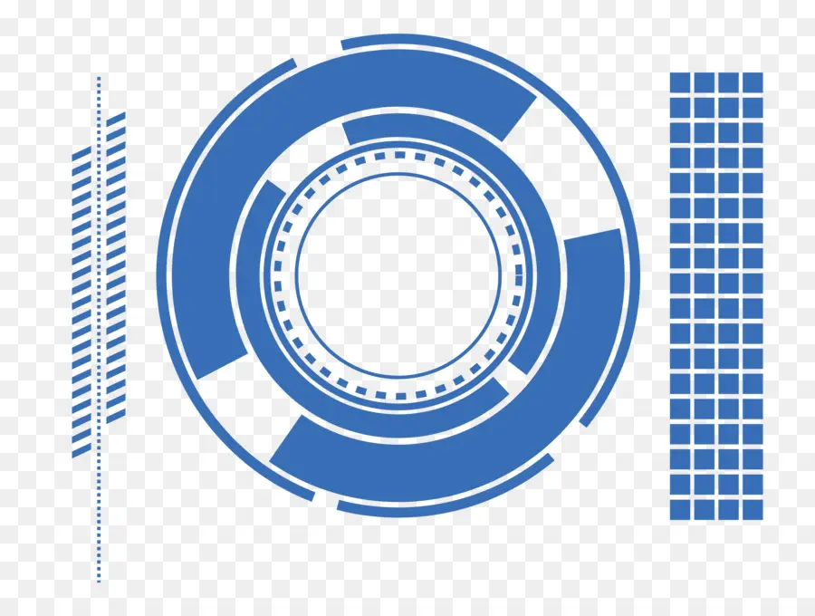 Diseño Tecnológico Circular Azul，Circular PNG