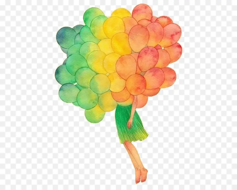 Globos Arcoiris，Vistoso PNG