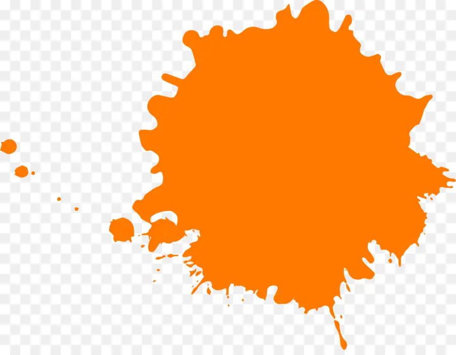 Salpicaduras De Pintura Naranja，Pintar PNG