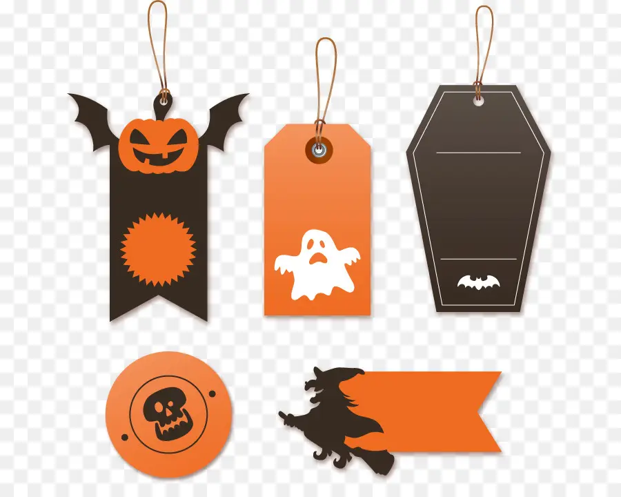 Etiquetas De Halloween，Víspera De Todos Los Santos PNG