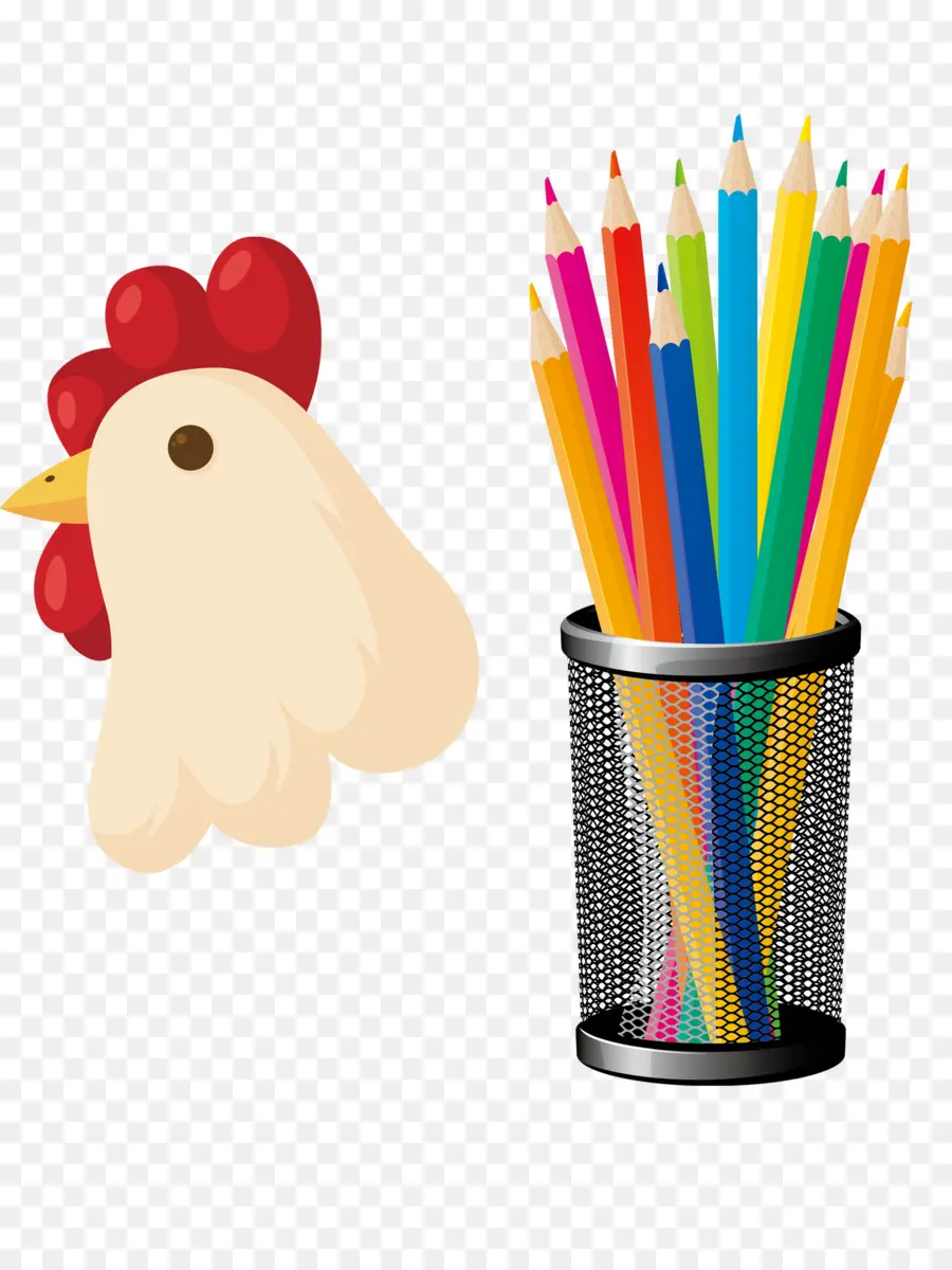 Lápices De Colores En Soporte，Dibujo PNG