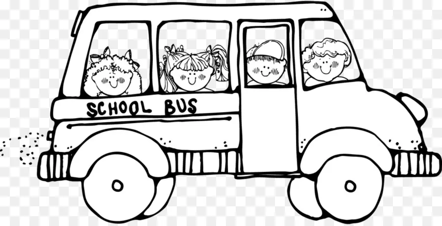 Autobús Escolar，Niños PNG