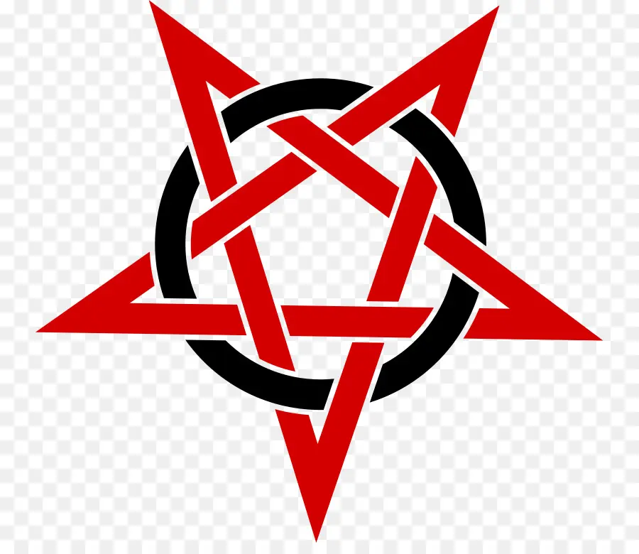 Pentagrama，Rojo PNG