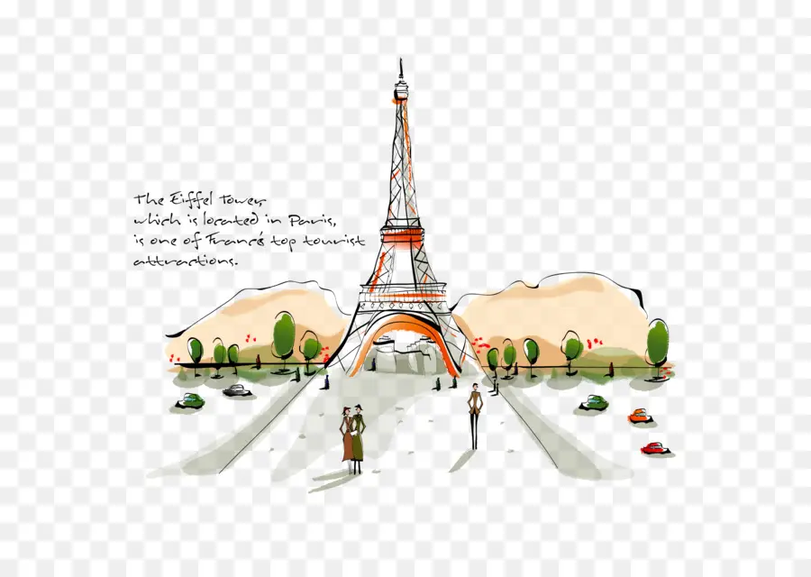 La Torre Eiffel，Pintura PNG