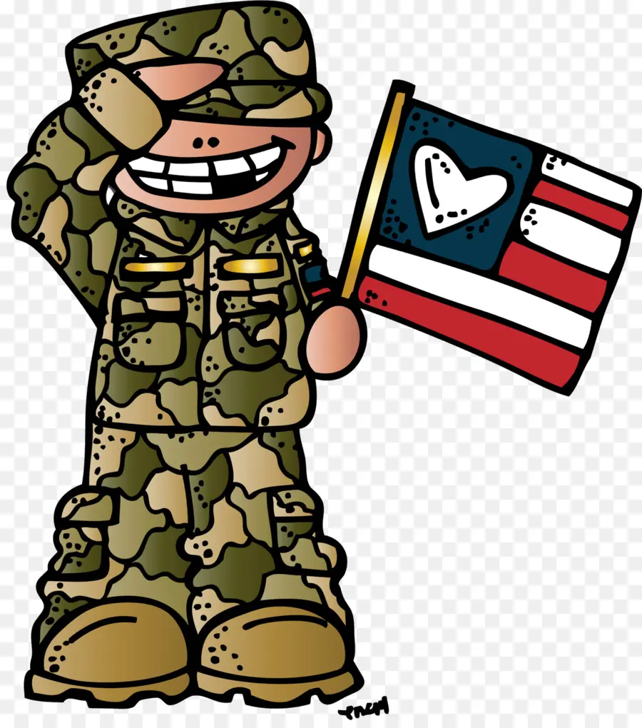 Soldado De Dibujos Animados，Bandera PNG