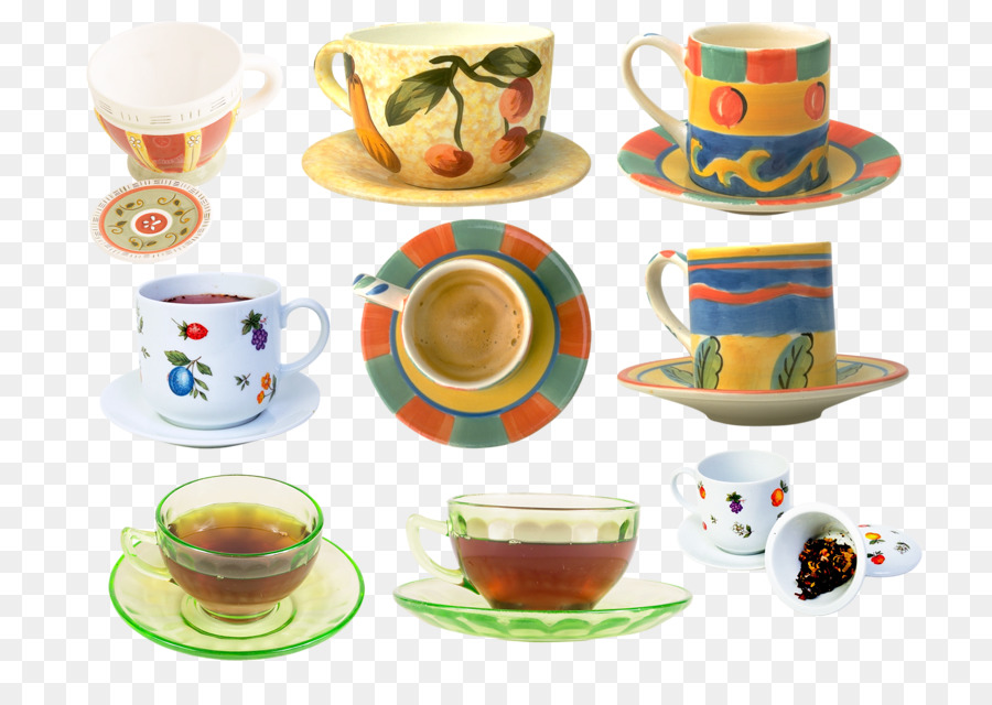 Tazas Coloridas，Platillos PNG