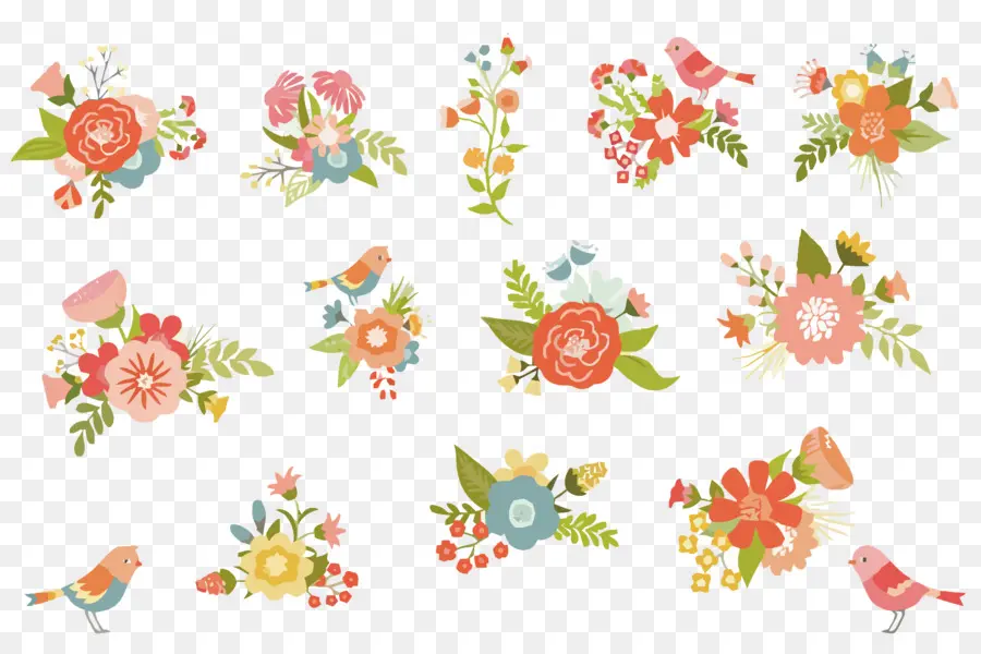 Acuarela De Flores，Diseño Floral PNG