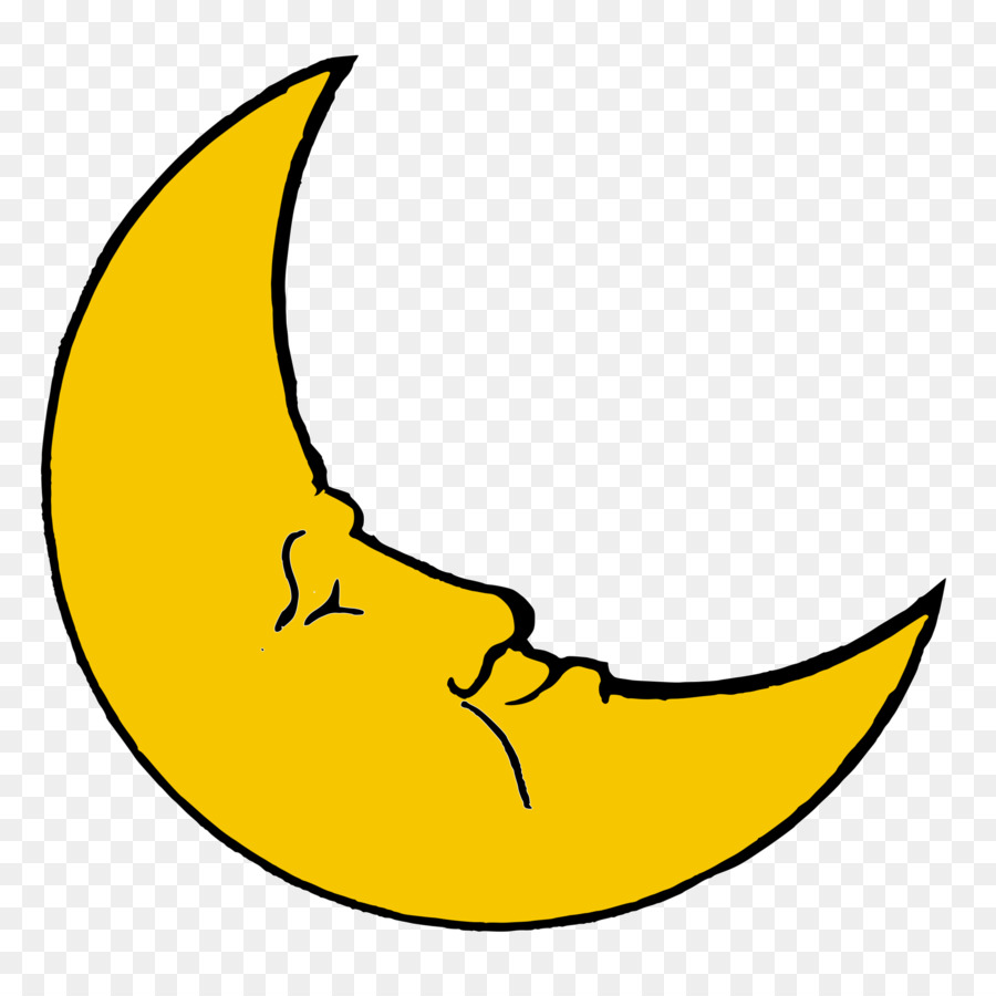 Luna Creciente，Amarillo PNG