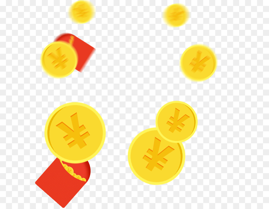 Sobre Rojo，Moneda De Oro PNG