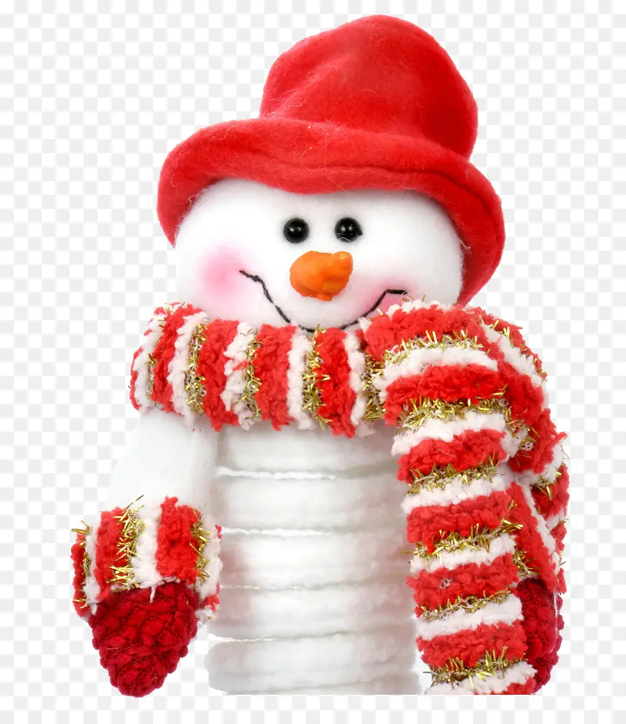 Muñeco De Nieve Con Sombrero Rojo，Invierno PNG