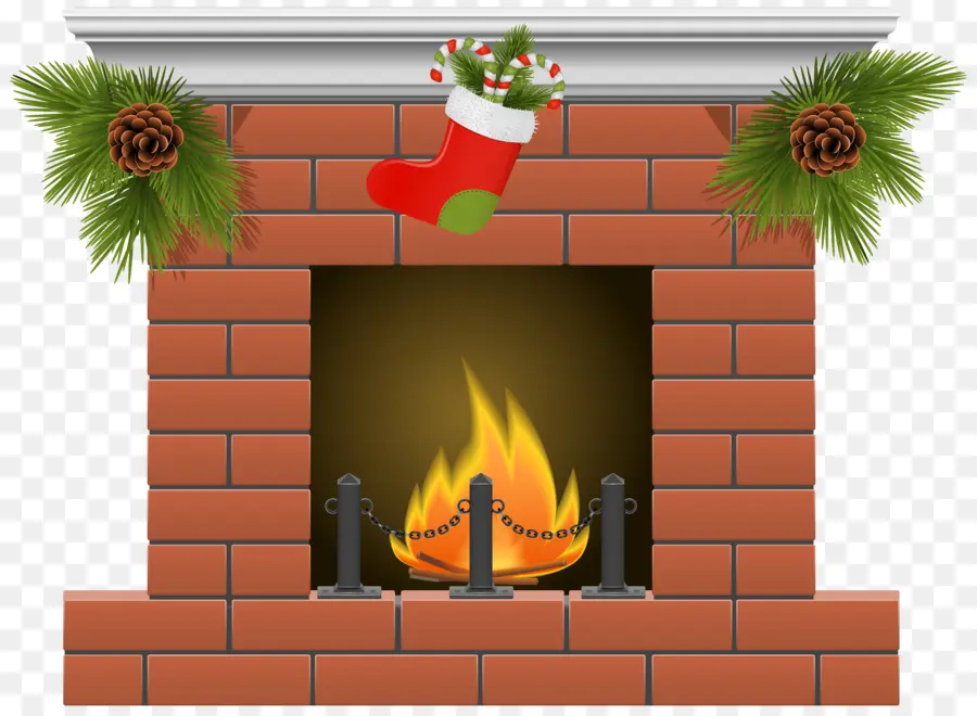 Chimenea De Navidad，Guirnalda PNG