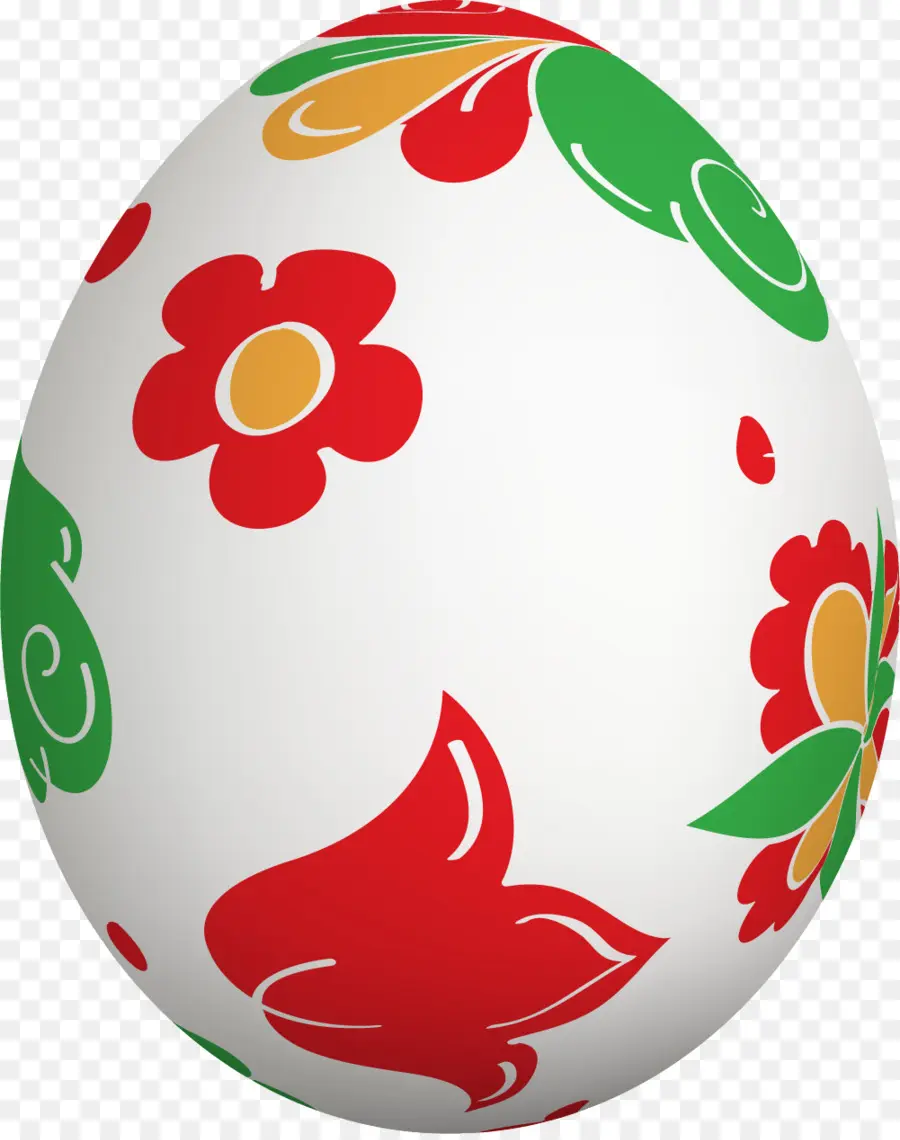 Huevo De Pascua Decorado，Floral PNG