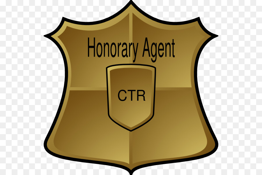 Insignia De Agente Honorario，Oro PNG