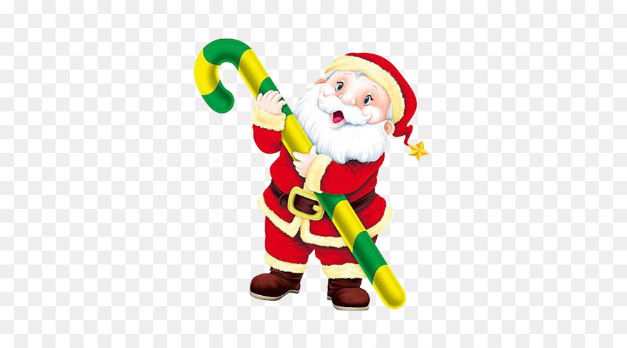 Santa Claus，Bastón De Caramelo PNG