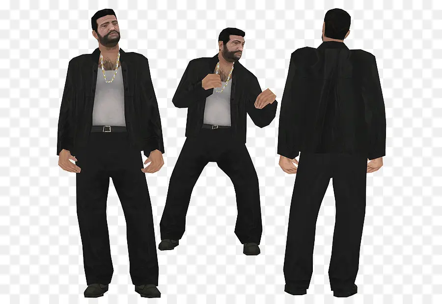 Hombre De Traje Negro，De Pie PNG