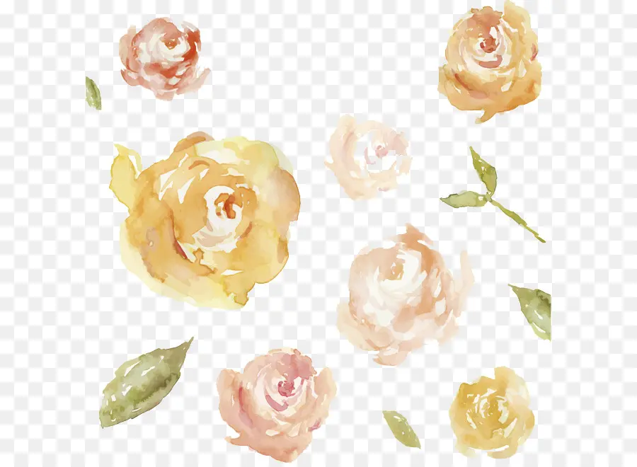 Acuarela De Flores，Pintura A La Acuarela PNG