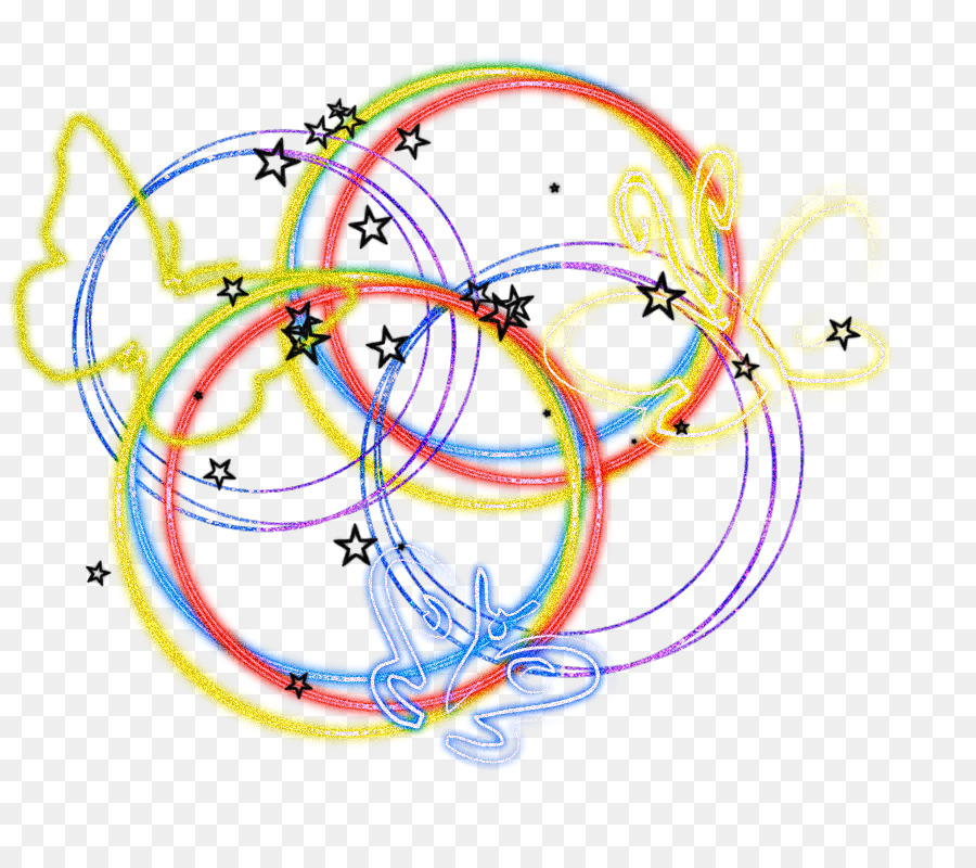 Círculos Coloridos，Estrellas PNG