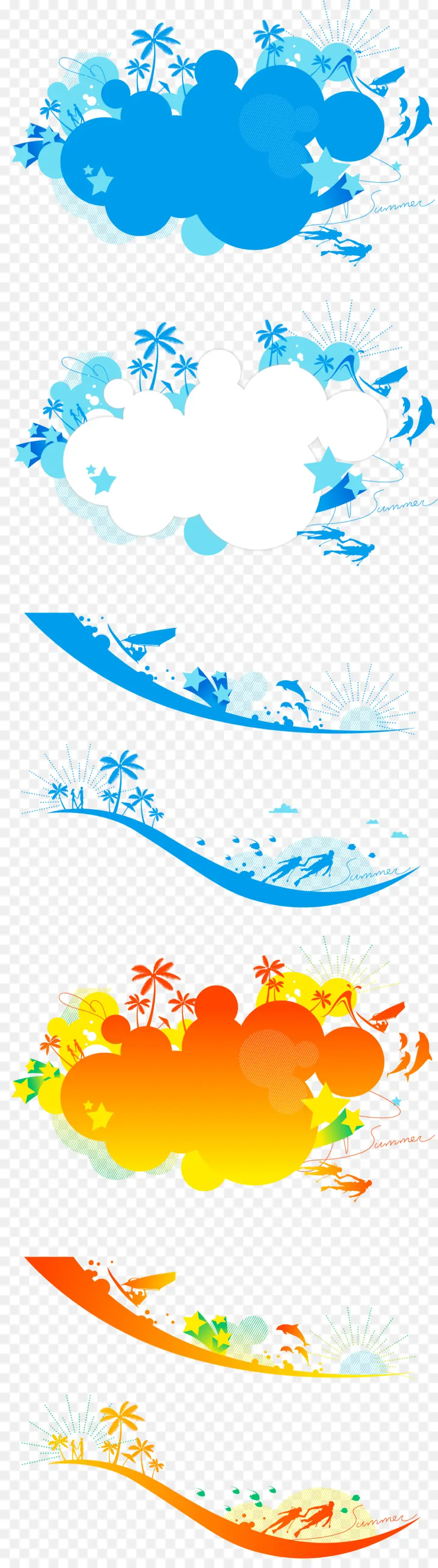 Escena De Playa，Verano PNG