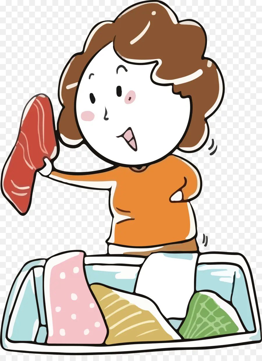 Mujer Sosteniendo Carne，Cocina PNG