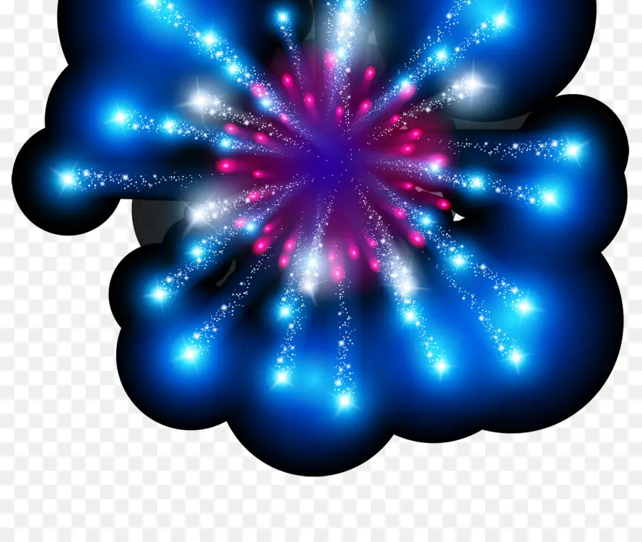 Fuegos Artificiales，Azul PNG