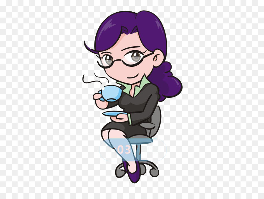 Mujer Con Cafe，Anteojos PNG