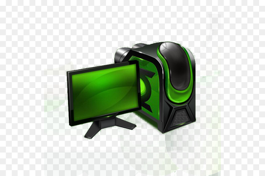 Computadora Verde，Monitor PNG