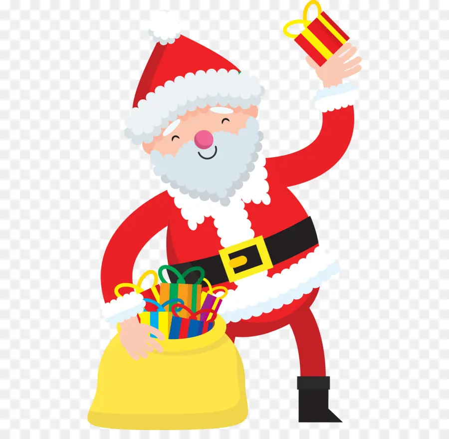 Papá Noel Con Regalos，Presenta PNG