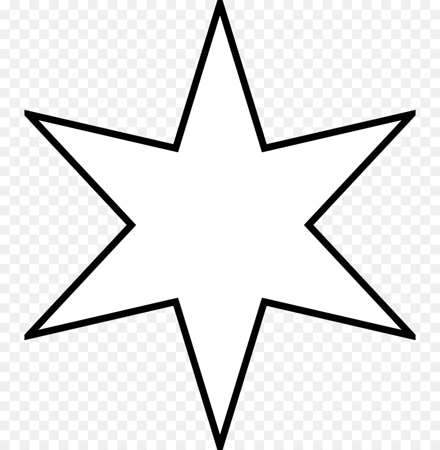 Contorno De Estrella，Cinco Puntas PNG