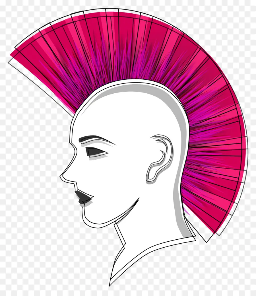 El Punk Rock，Peinado Mohawk PNG