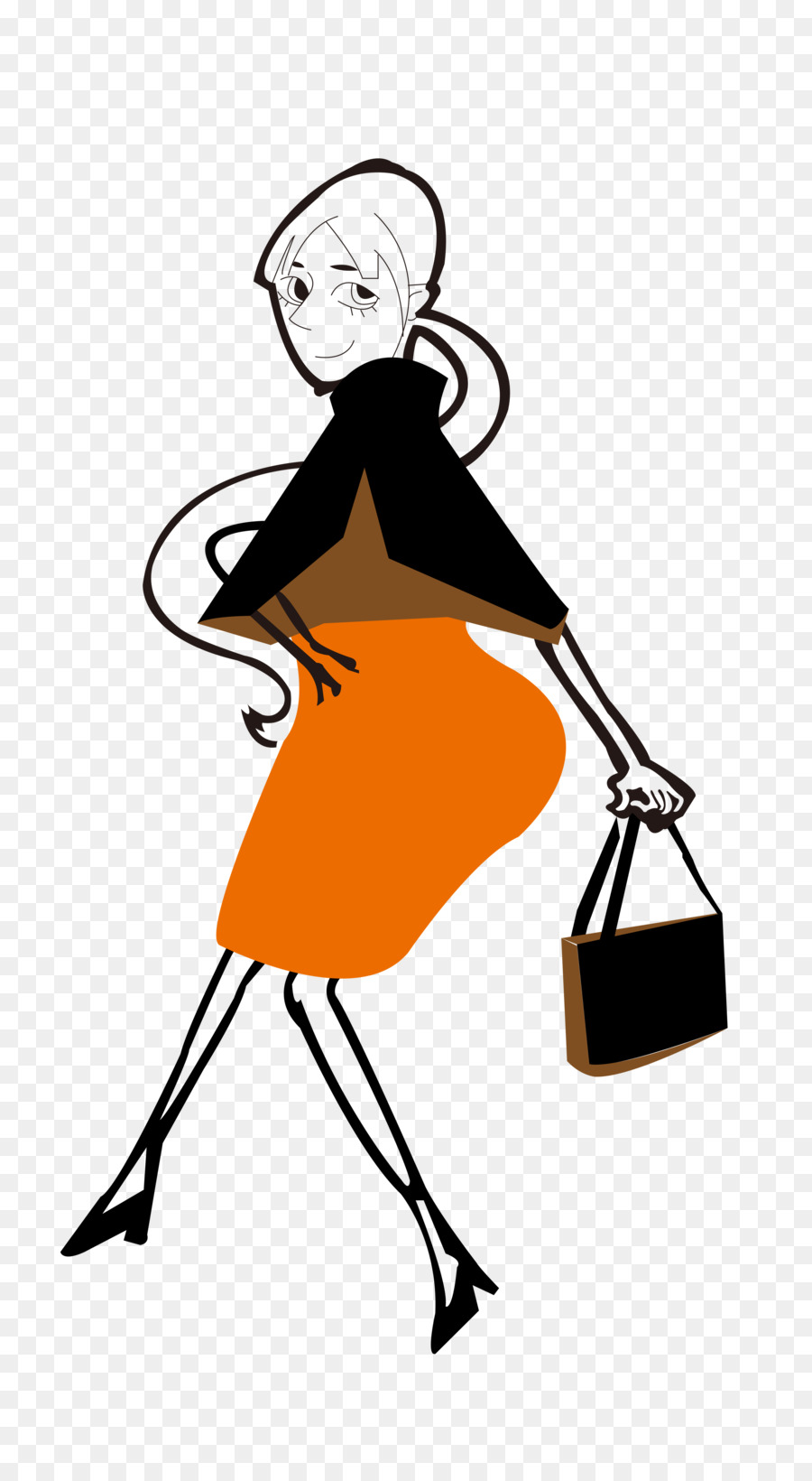 Mujer De Moda，Elegante PNG