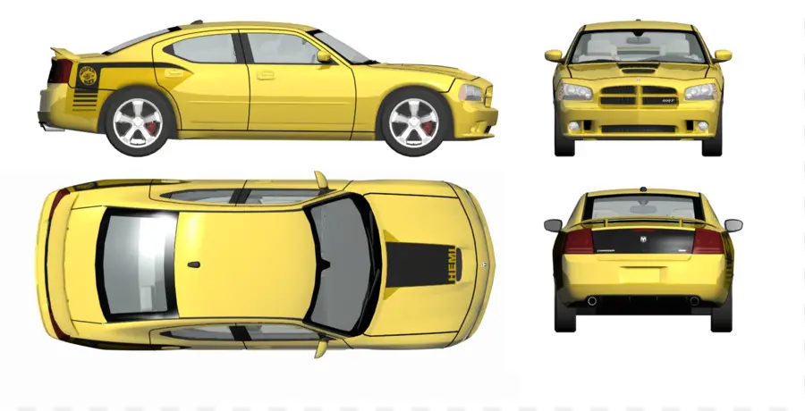 Coche Amarillo，Automóvil PNG