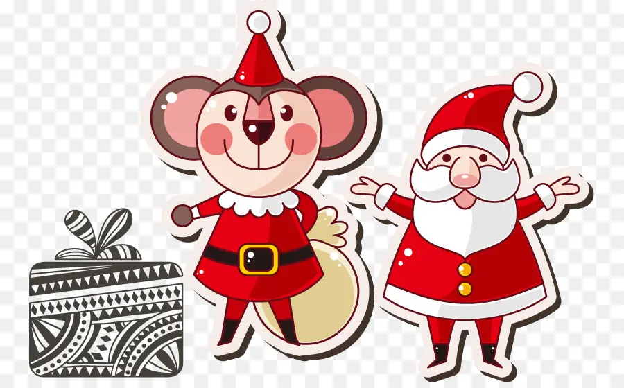 Papá Noel Y El Ratón，Navidad PNG