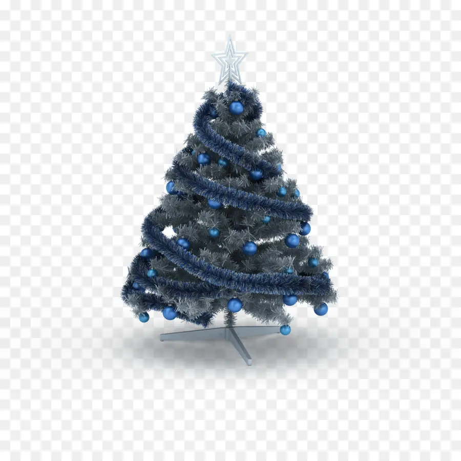 Árbol De Navidad，Adornos Azules PNG