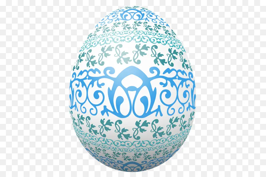 Huevo De Patrón Azul，Pascua De Resurrección PNG