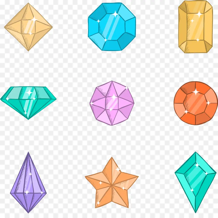 Gemas Coloridas，Gemas PNG