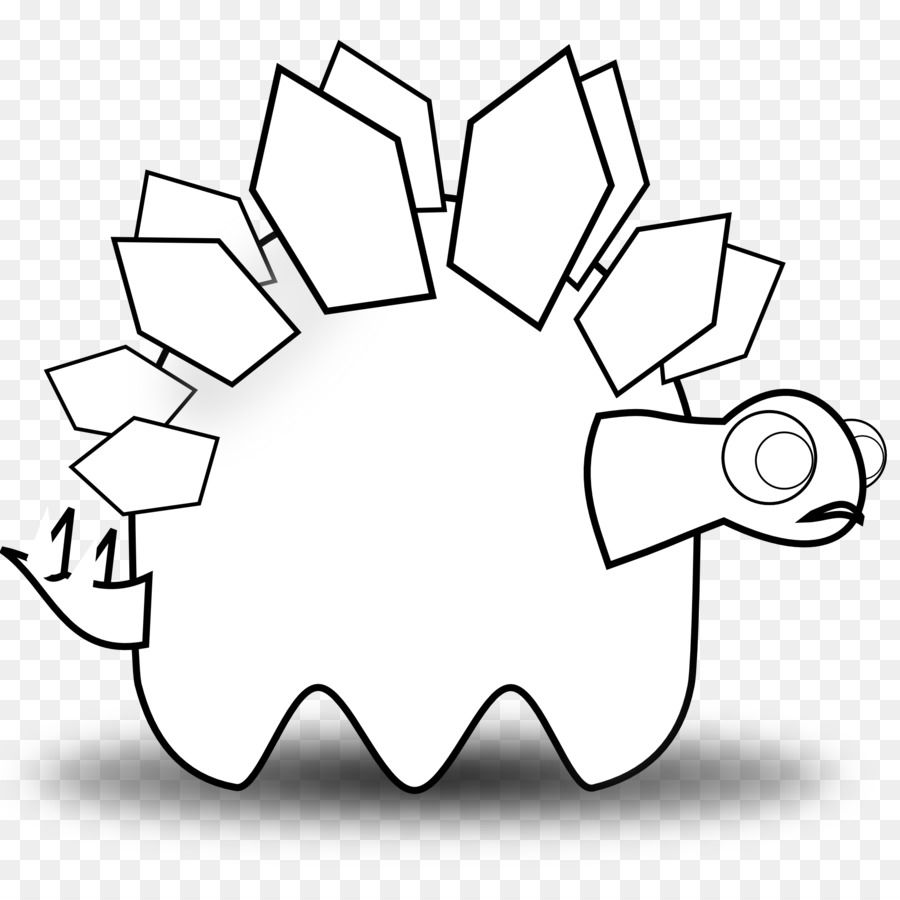 Stegosaurus，En Blanco Y Negro PNG