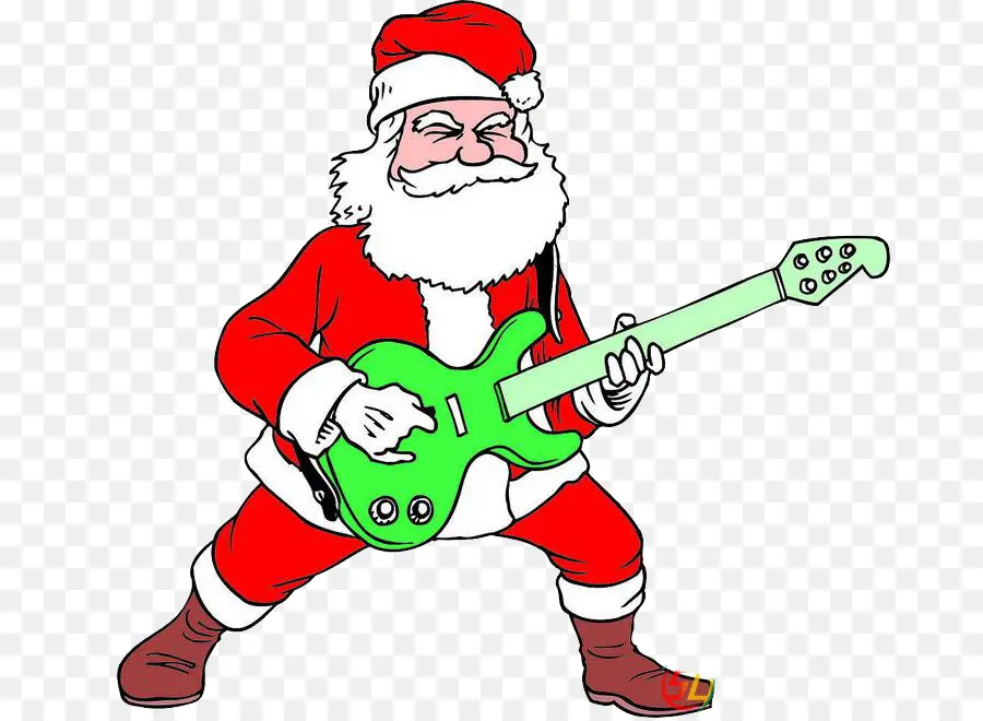Santa Claus，Guitarra PNG
