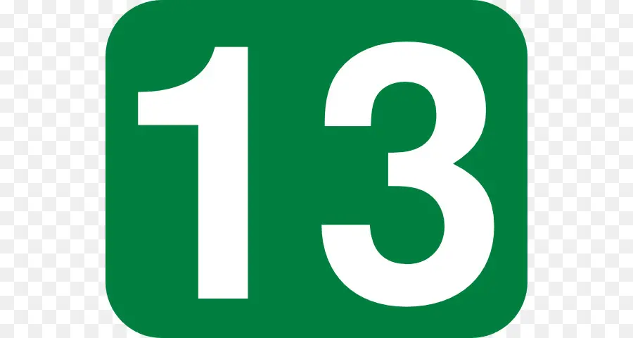 Número 13，Verde PNG