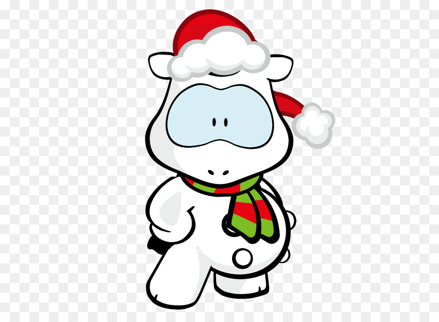 Vaca，Gorro De Papá Noel PNG