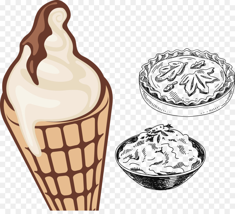 Helado，Sundae PNG