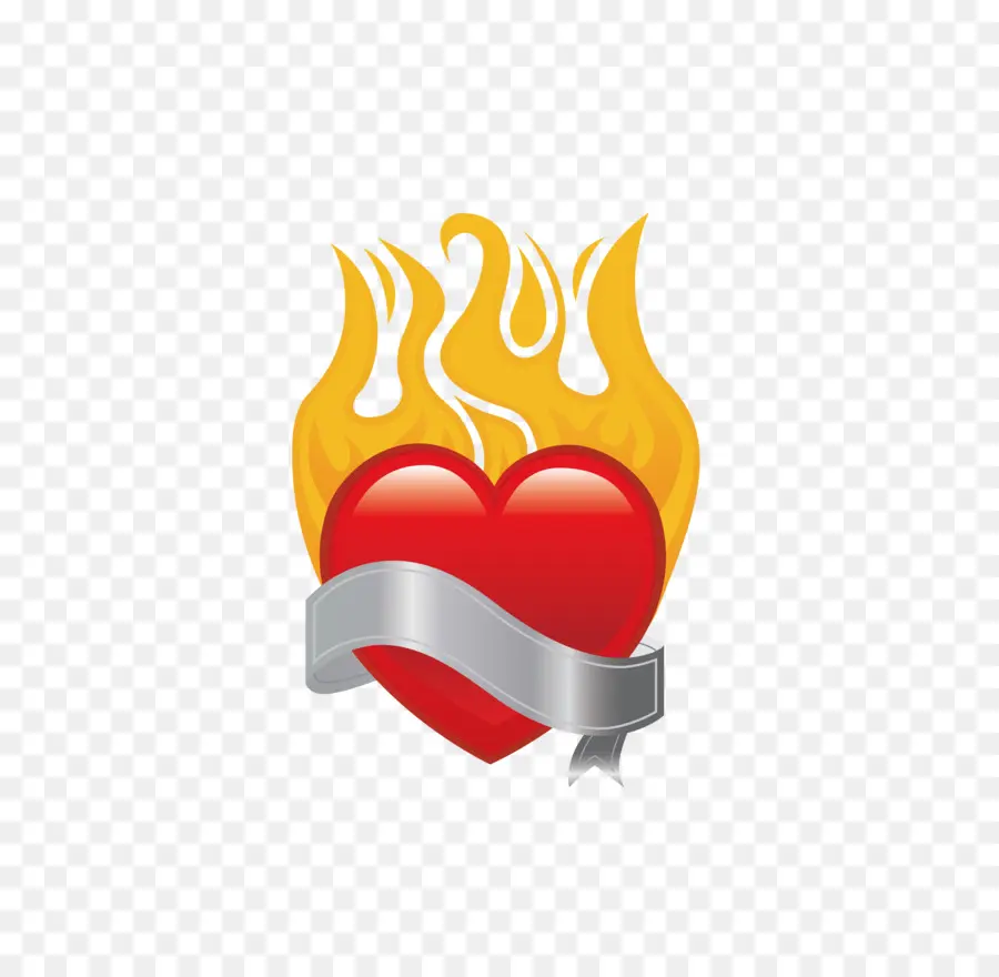 Corazón Llameante，Fuego PNG