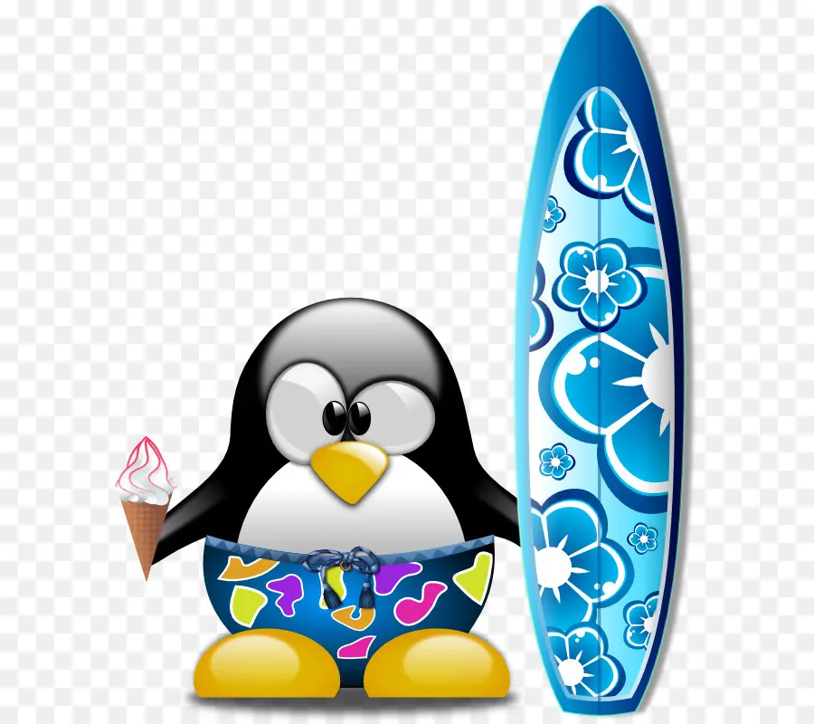 Penguin，El Surf PNG