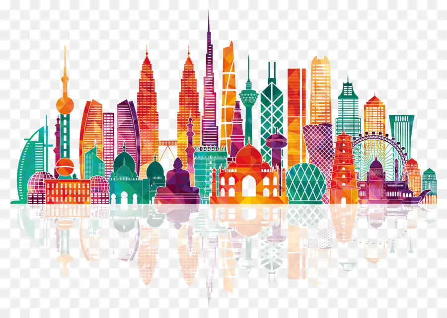 Asia，Skyline PNG