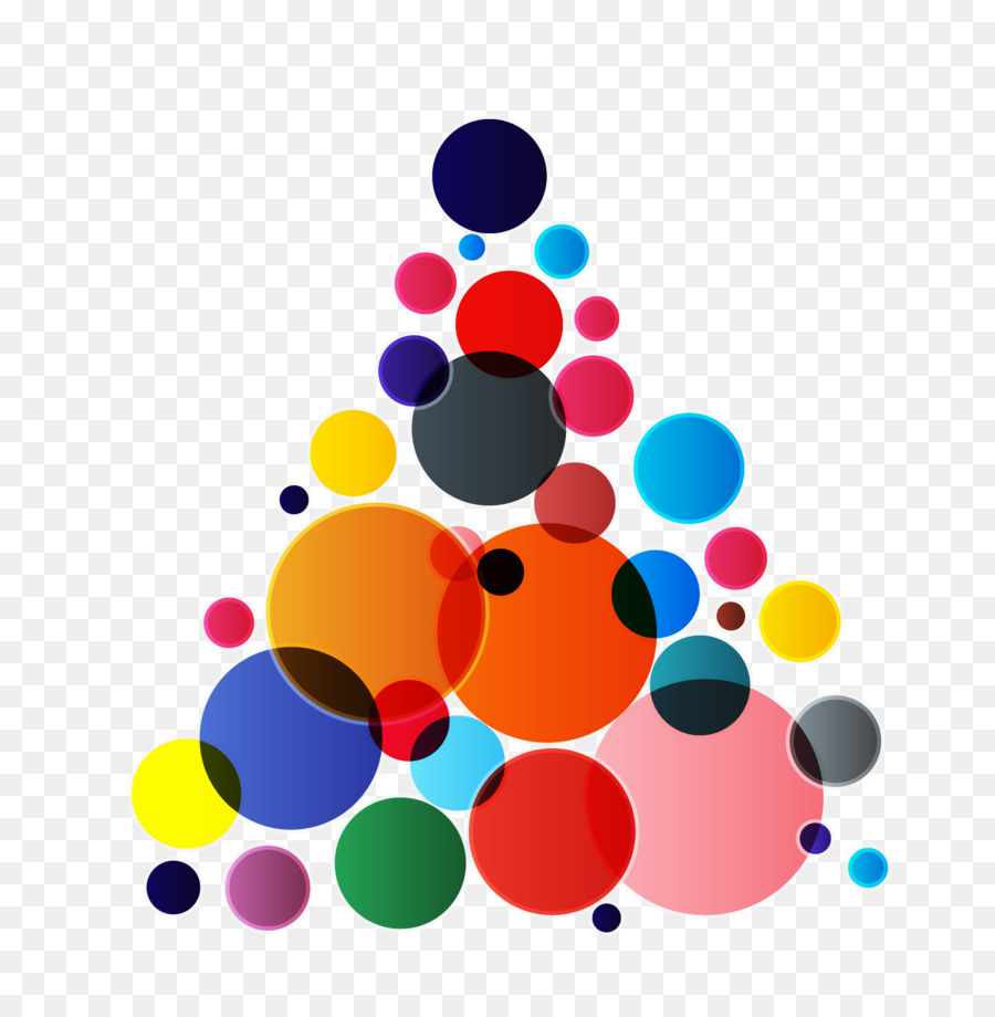 Árbol De Navidad De Puntos Coloridos，Puntos PNG