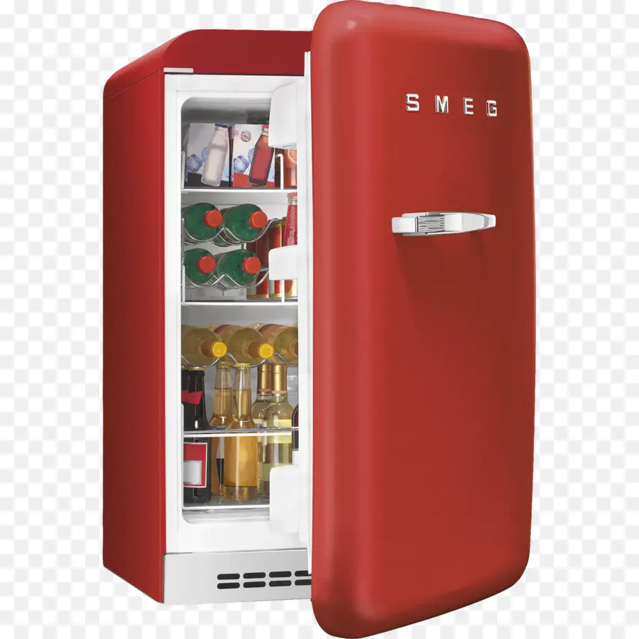 Frigorífico Smeg Rojo，Rojo PNG